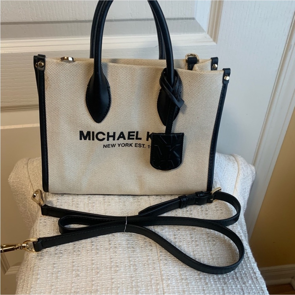 Michael Kors Mirella small canvas crossbody tote shopper